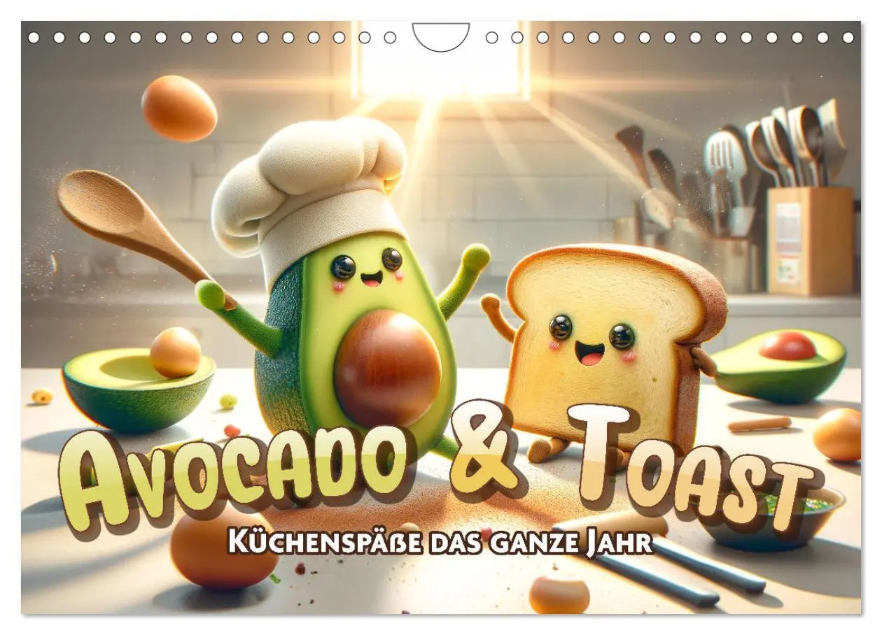 Cover: 9783457343302 | Avocado &amp; Toast - Küchenspäße das ganze Jahr (Wandkalender 2026 DIN...