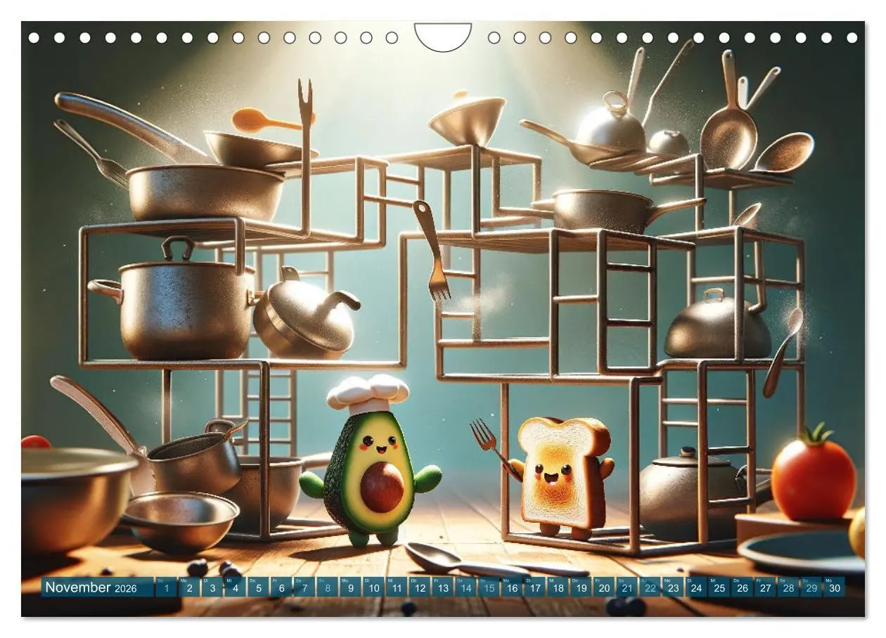 Bild: 9783457343302 | Avocado &amp; Toast - Küchenspäße das ganze Jahr (Wandkalender 2026 DIN...