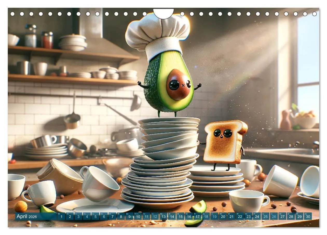 Bild: 9783457343302 | Avocado &amp; Toast - Küchenspäße das ganze Jahr (Wandkalender 2026 DIN...