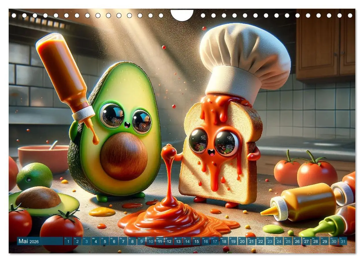 Bild: 9783457343302 | Avocado &amp; Toast - Küchenspäße das ganze Jahr (Wandkalender 2026 DIN...
