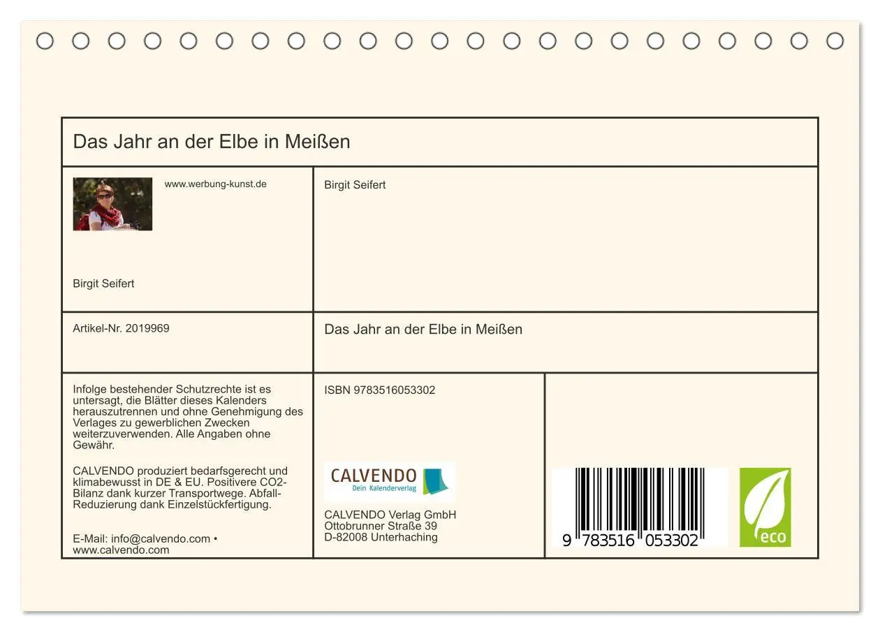 Bild: 9783516053302 | Das Jahr an der Elbe in Meißen (Tischkalender 2026 DIN A5 quer),...