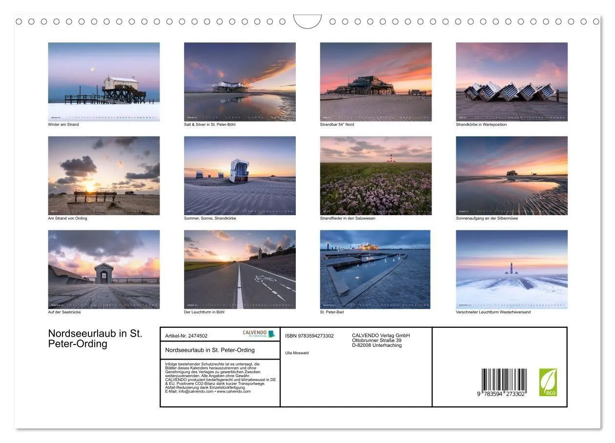 Bild: 9783594273302 | Nordseeurlaub in St. Peter-Ording (Wandkalender 2027 DIN A3 quer),...