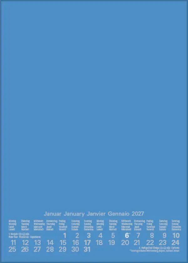 Bild: 9783819303302 | Foto-Malen-Basteln Bastelkalender A5 blau 2027 | Verlag Korsch | 14 S.