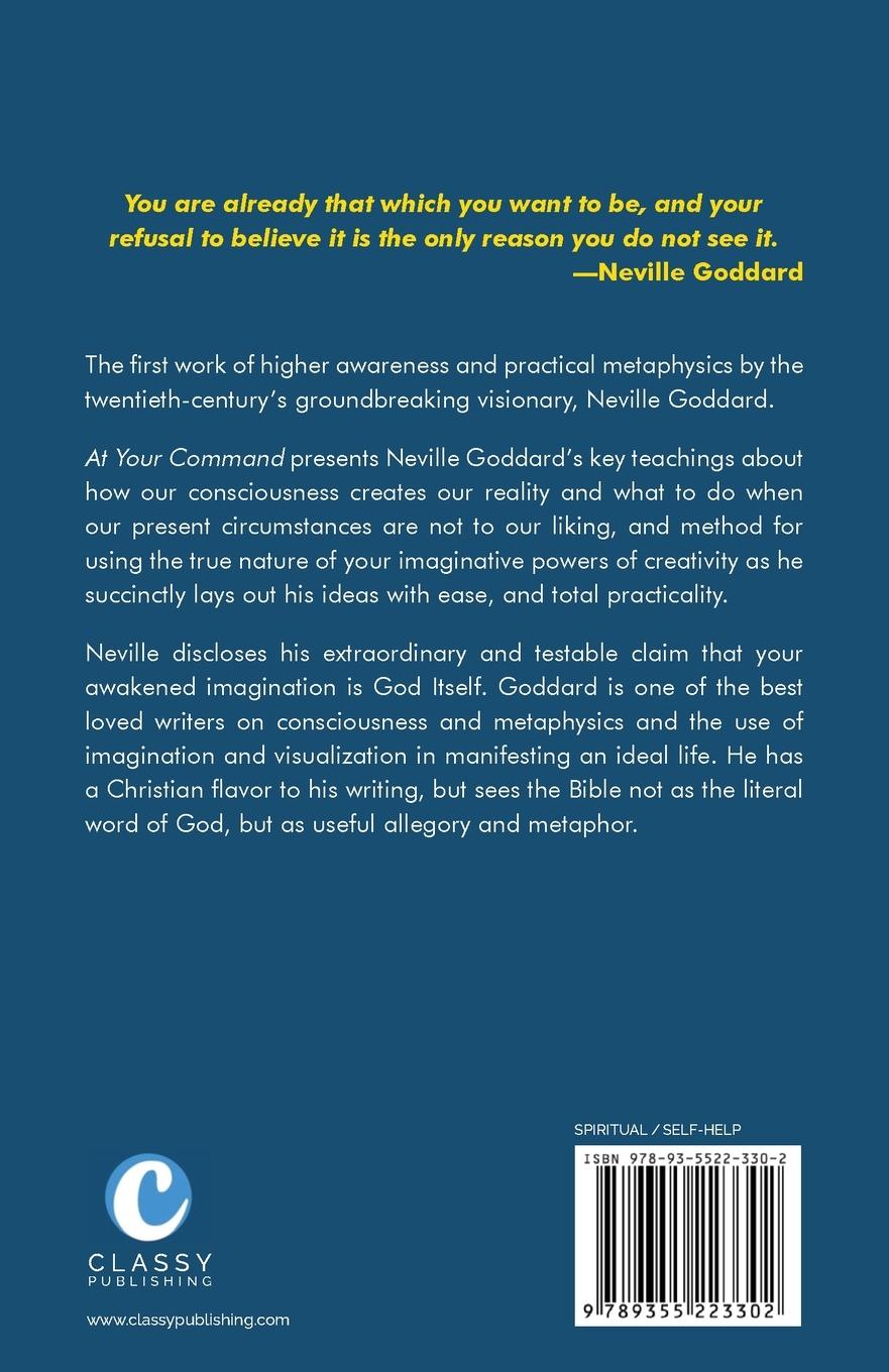 Rückseite: 9789355223302 | At Your Command | Neville Goddard | Taschenbuch | Englisch | 2023
