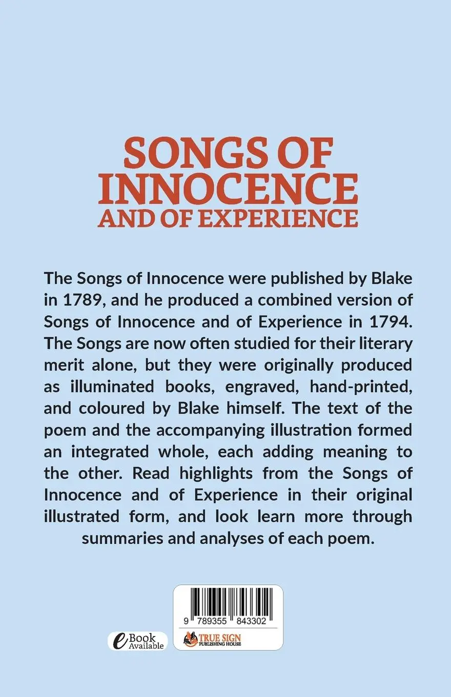 Rückseite: 9789355843302 | Songs of Innocence And of Experience | William Blake | Taschenbuch