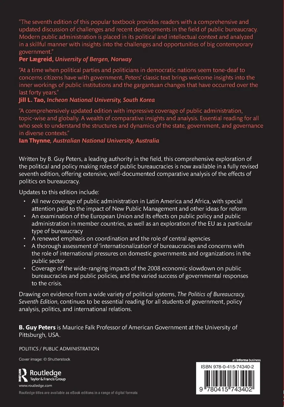 Rückseite: 9780415743402 | The Politics of Bureaucracy | B. Guy Peters | Taschenbuch | Englisch