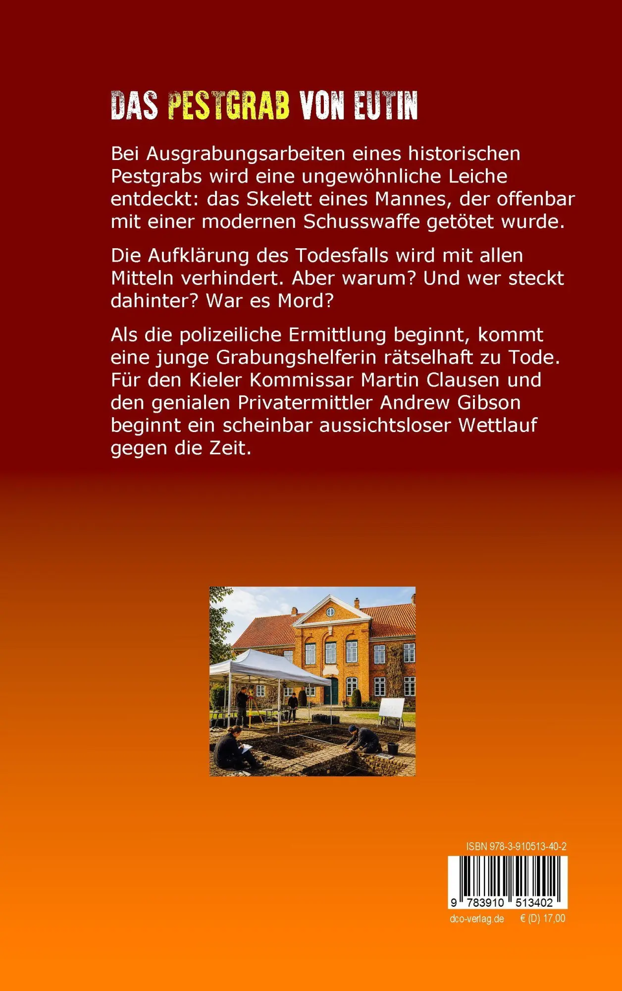 Rückseite: 9783910513402 | Das Pestgrab von Eutin | Lars Herlinghaus | Taschenbuch | 268 S.