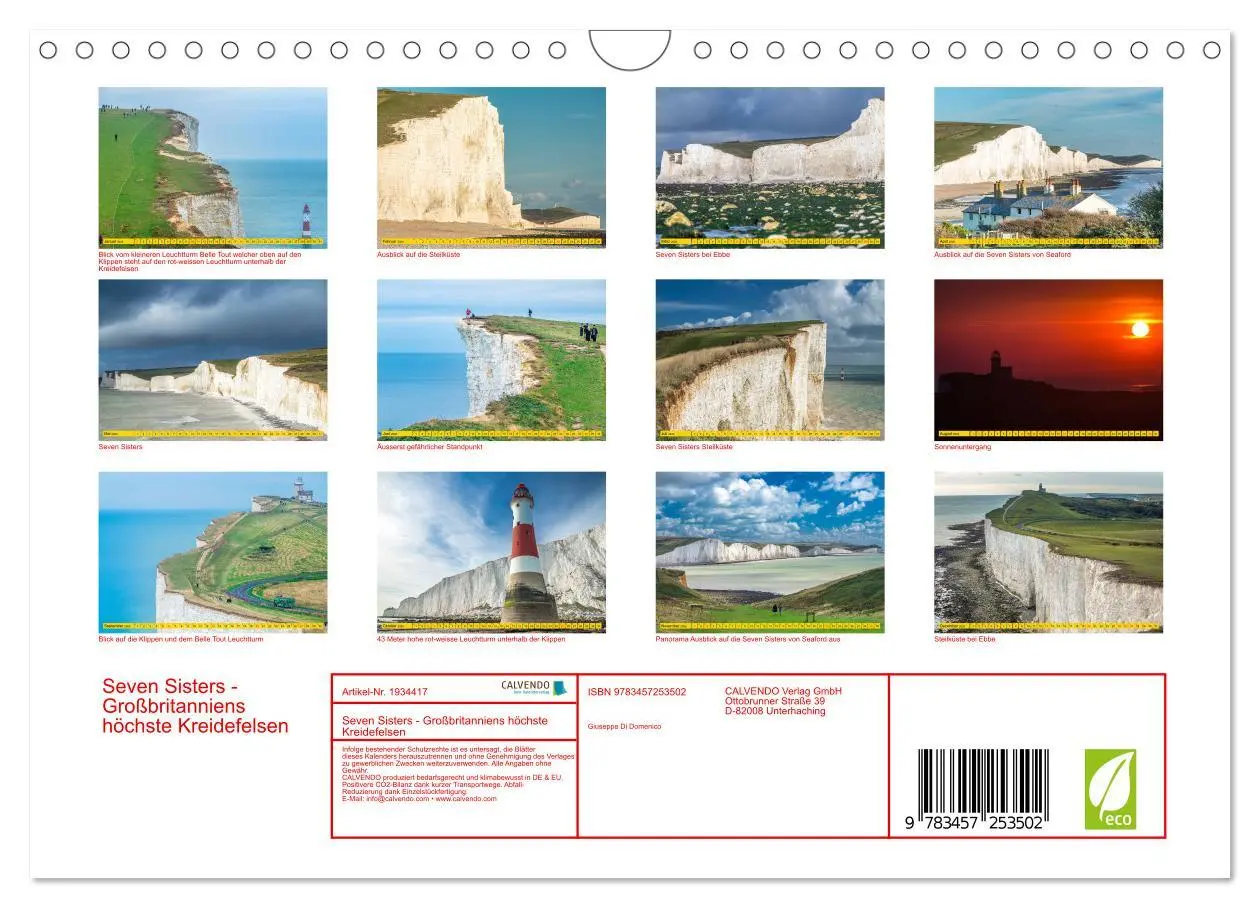 Bild: 9783457253502 | Seven Sisters - Großbritanniens höchste Kreidefelsen (Wandkalender...