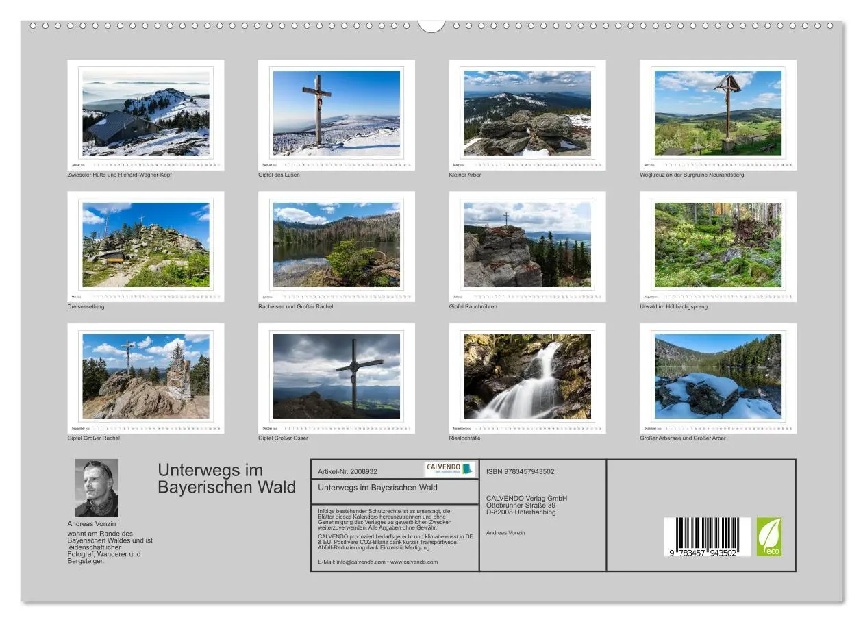 Bild: 9783457943502 | Unterwegs im Bayerischen Wald (hochwertiger Premium Wandkalender...