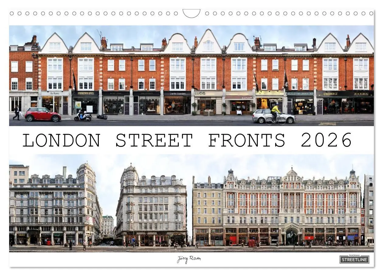 Cover: 9783516583502 | London Street Fronts 2026 / UK-Version (Wall Calendar 2026 DIN A3...