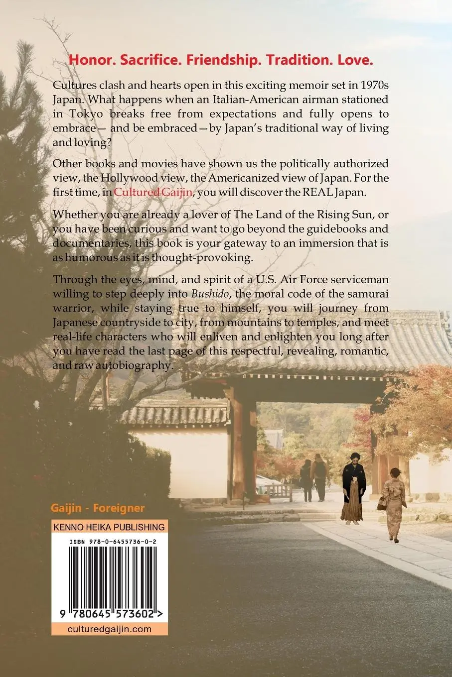 Rückseite: 9780645573602 | Cultured Gaijin - A Japan Memoir of Bushido Beginnings | Delmastro
