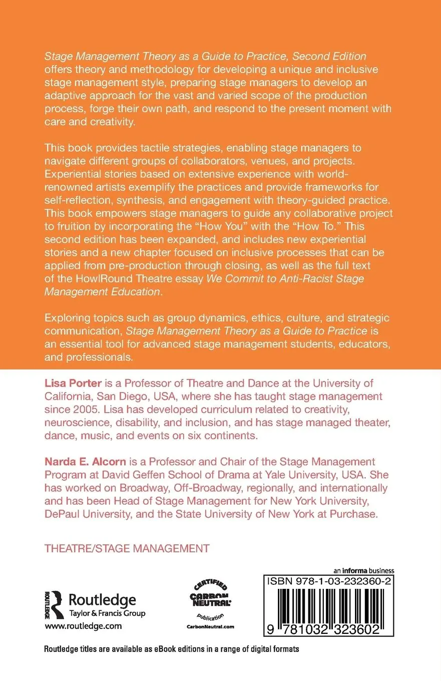 Rückseite: 9781032323602 | Stage Management Theory as a Guide to Practice | Lisa Porter (u. a.)