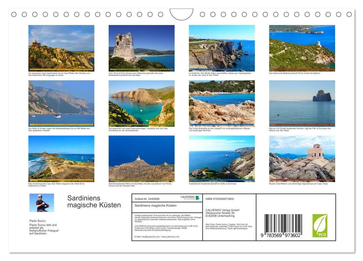 Bild: 9783569973602 | Sardiniens magische Küsten (Wandkalender 2027 DIN A4 quer),...