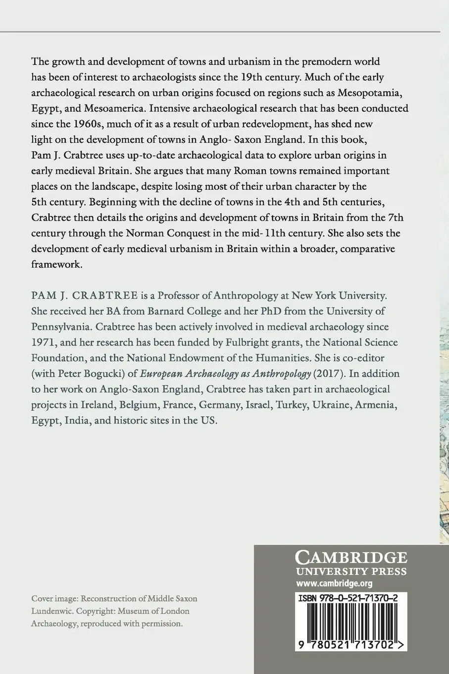 Rückseite: 9780521713702 | Early Medieval Britain | Pam J. Crabtree | Taschenbuch | Englisch