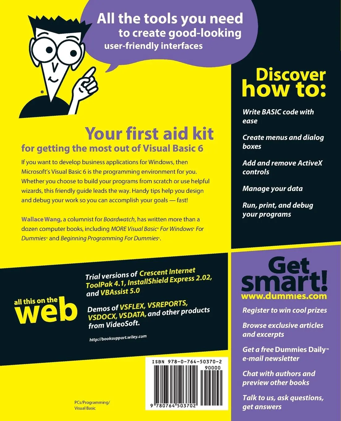 Rückseite: 9780764503702 | Visual Basic 6 For Dummies | Wallace Wang | Taschenbuch | Englisch