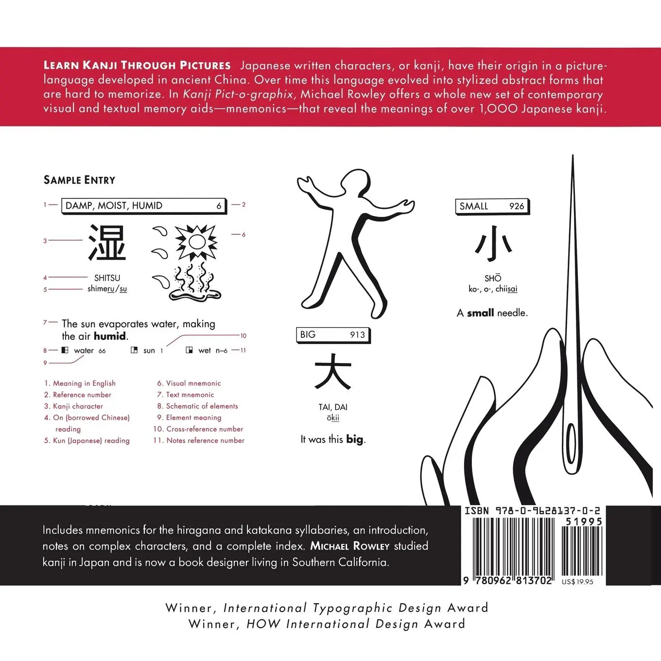 Rückseite: 9780962813702 | Kanji Pict-o-Graphix | Over 1,000 Japanese Kanji and Kana Mnemonics