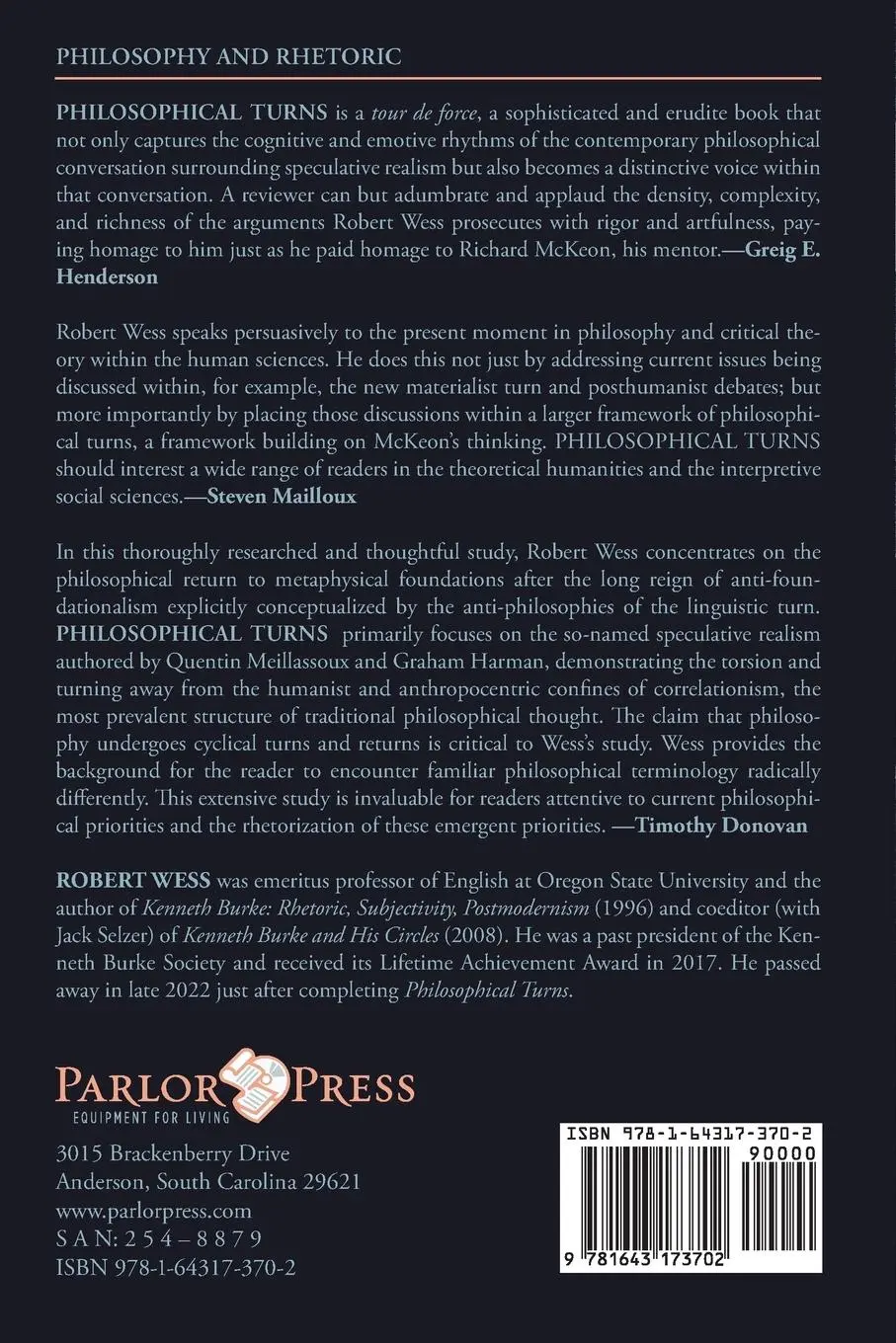 Rückseite: 9781643173702 | Philosophical Turns | Epistemological, Linguistic, and Metaphysical