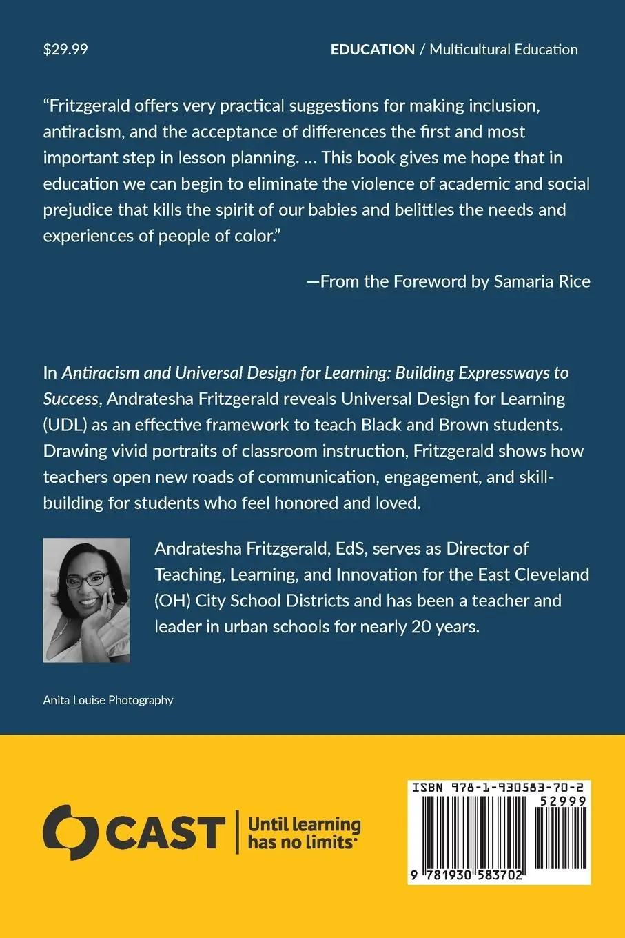 Rückseite: 9781930583702 | Antiracism and Universal Design for Learning | Andratesha Fritzgerald
