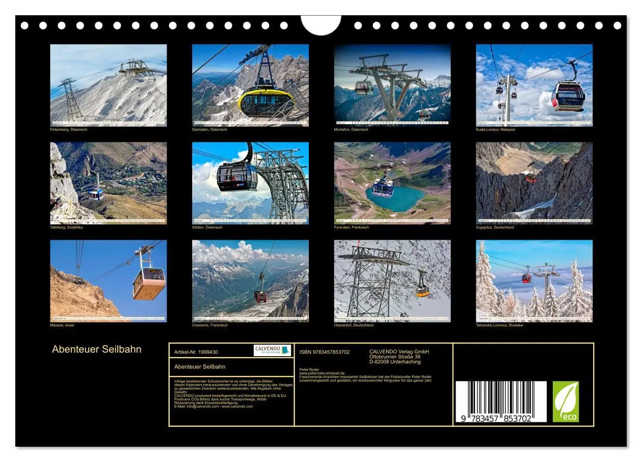 Bild: 9783457853702 | Abenteuer Seilbahn (Wandkalender 2026 DIN A4 quer), CALVENDO...