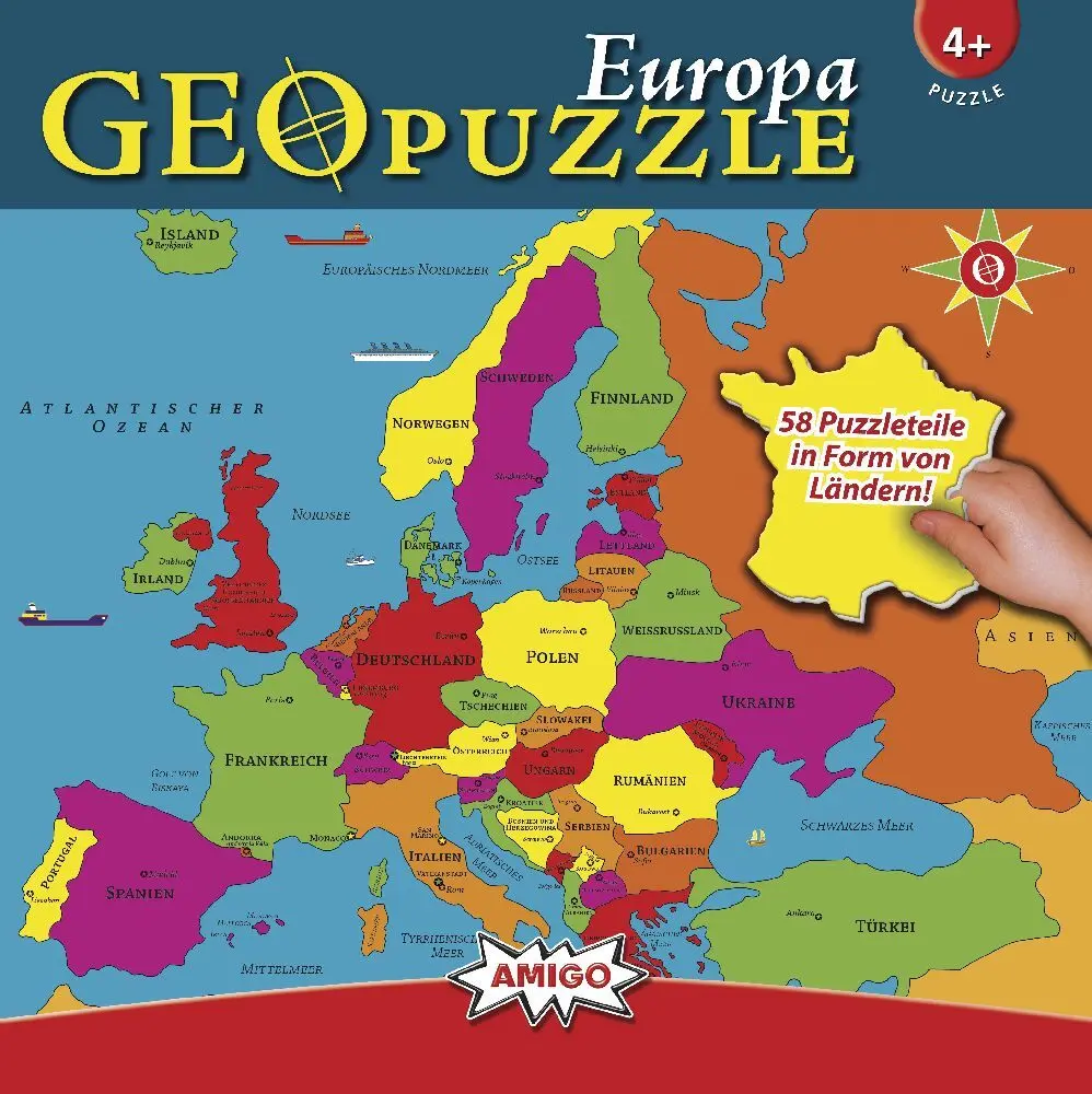 Cover: 4007396003802 | GeoPuzzle - Europa | Spiel | Karton | 00380 | Deutsch | 2010