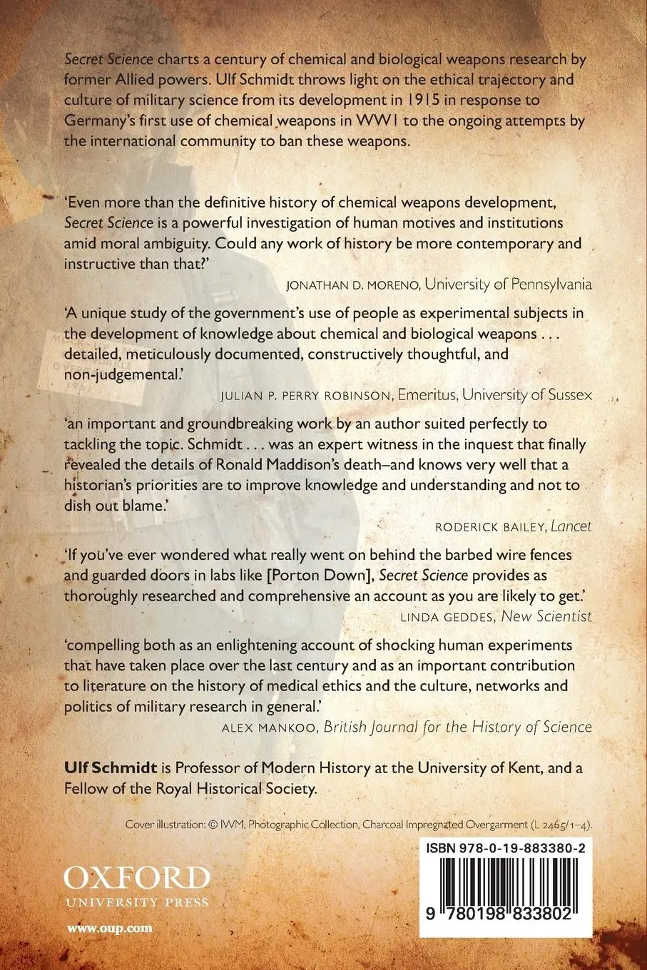 Rückseite: 9780198833802 | Secret Science | A Century of Poison Warfare and Human Experiments