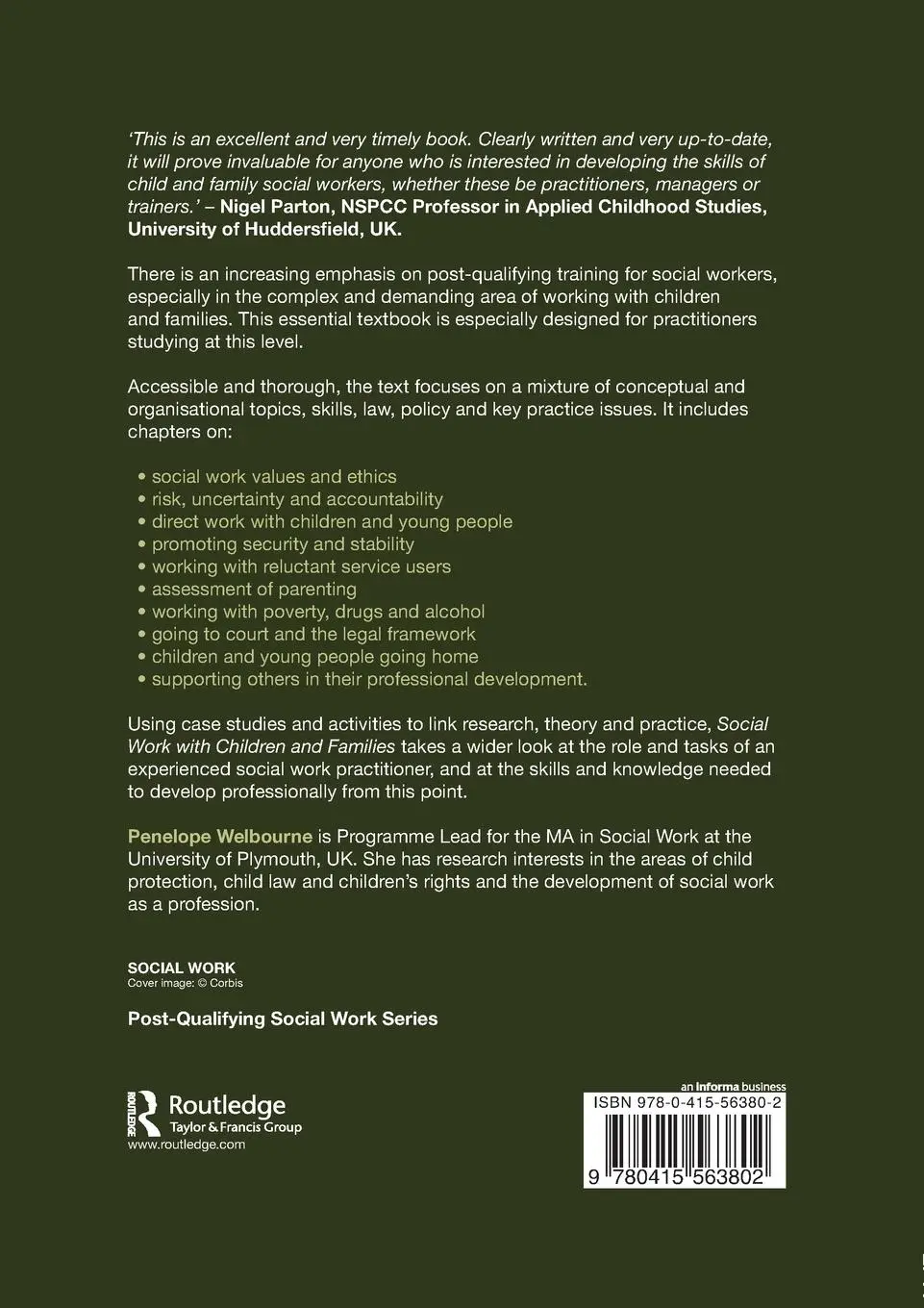 Rückseite: 9780415563802 | Social Work with Children and Families | Developing Advanced Practice