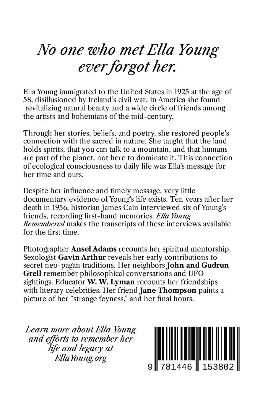 Rückseite: 9781446153802 | Ella Young Remembered | Interviews by James D. Cain | James D. Cain