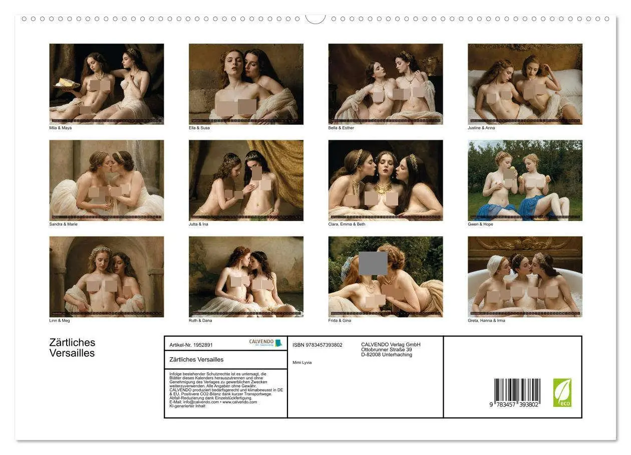 Bild: 9783457393802 | Zärtliches Versailles (hochwertiger Premium Wandkalender 2026 DIN...