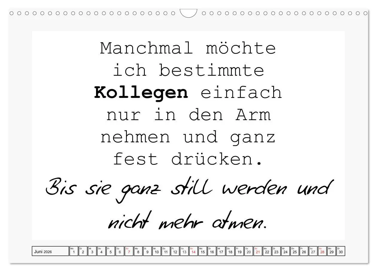 Bild: 9783457773802 | Typo-Kalender für das Büro. Sarkasmus und fiese Sprüche...