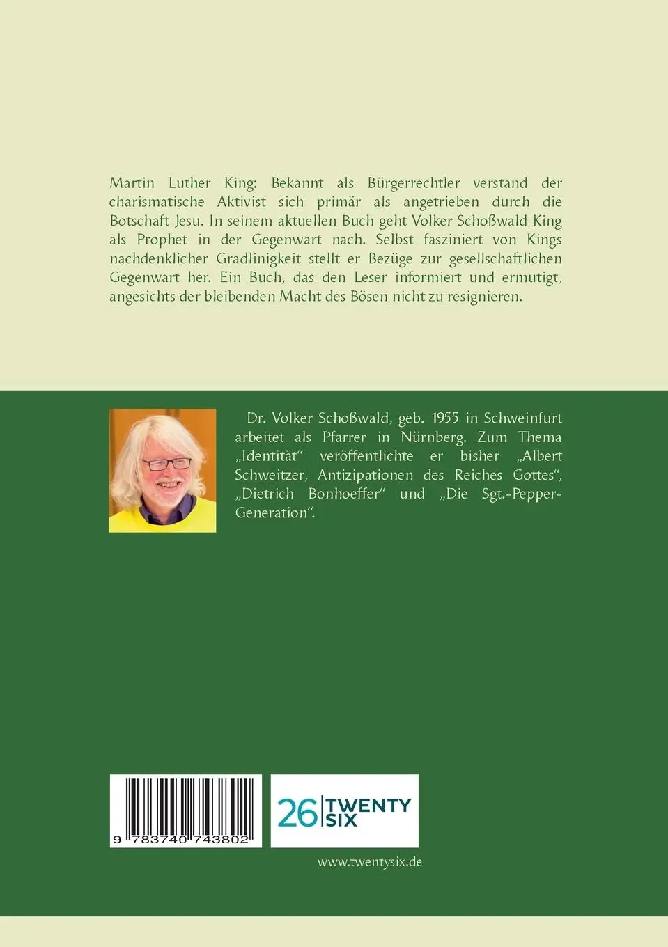 Rückseite: 9783740743802 | Martin Luther King: Der letzte Prophet | Widerstand und Mystik | Buch