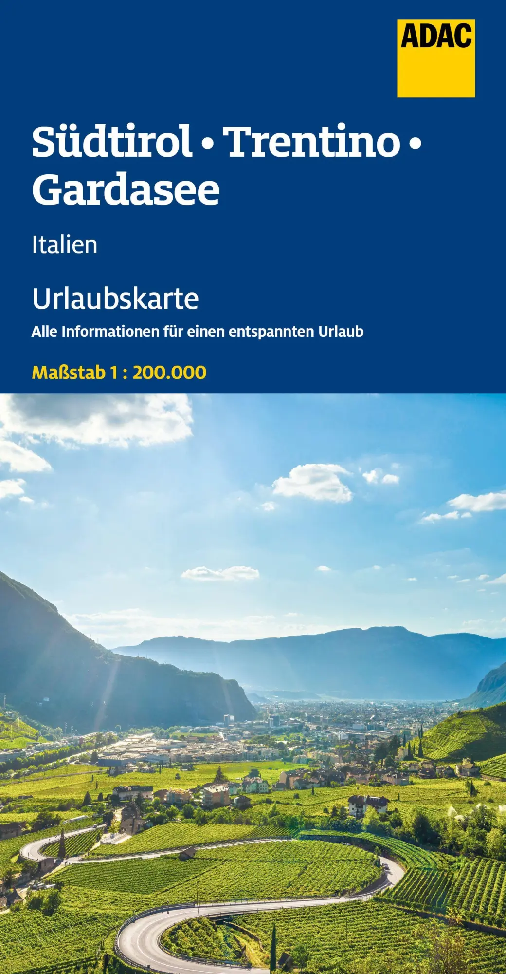 Cover: 9783826423802 | ADAC Urlaubskarte Südtirol, Trentino, Gardasee 1:200.000 | Deutsch