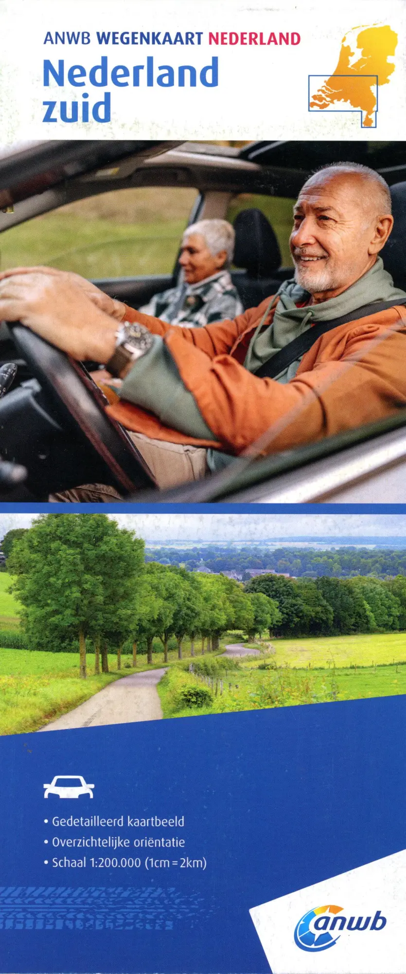 Cover: 9789018053802 | Wegenkaart Nederland zuid | 1:200000 | (Land-)Karte | Niederländisch