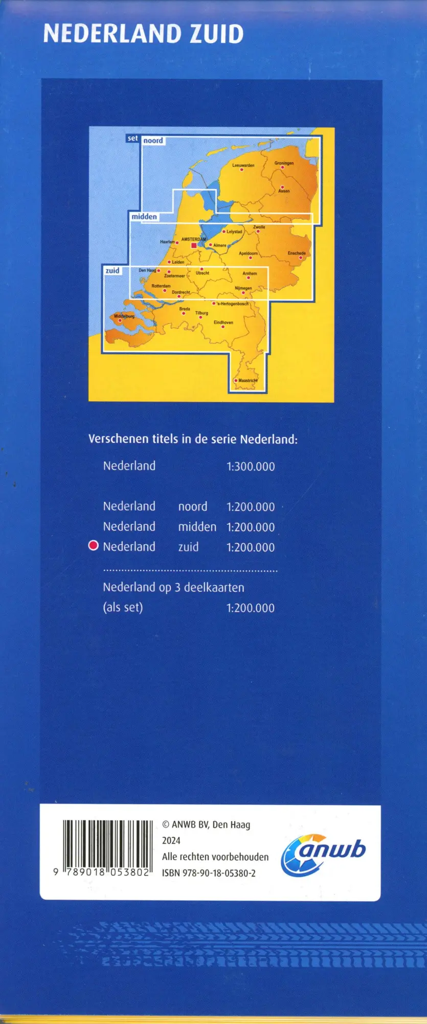 Bild: 9789018053802 | Wegenkaart Nederland zuid | 1:200000 | (Land-)Karte | Niederländisch