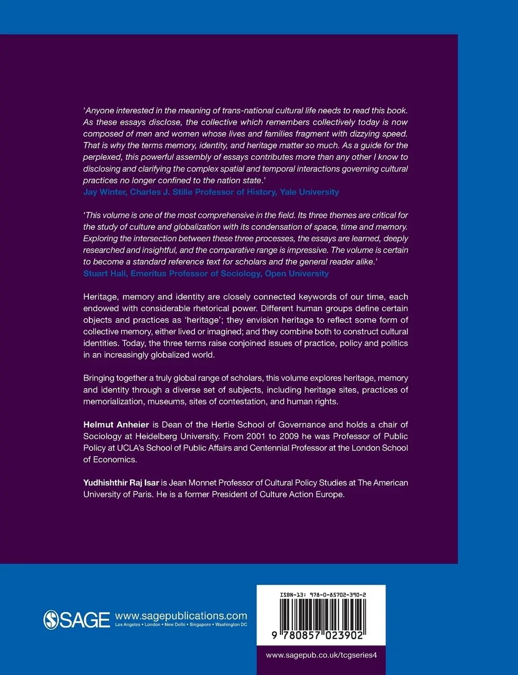 Rückseite: 9780857023902 | Cultures and Globalization | Heritage, Memory and Identity | Buch
