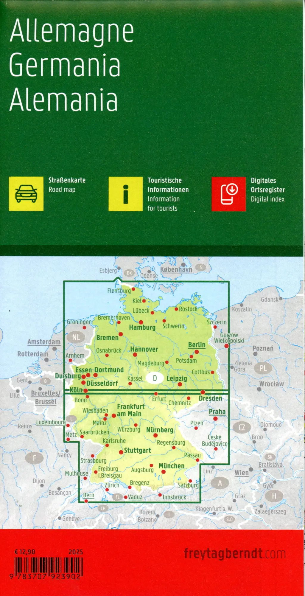 Bild: 9783707923902 | Deutschland, Straßenkarte 1:500.000, freytag &amp; berndt | Berndt | 2025