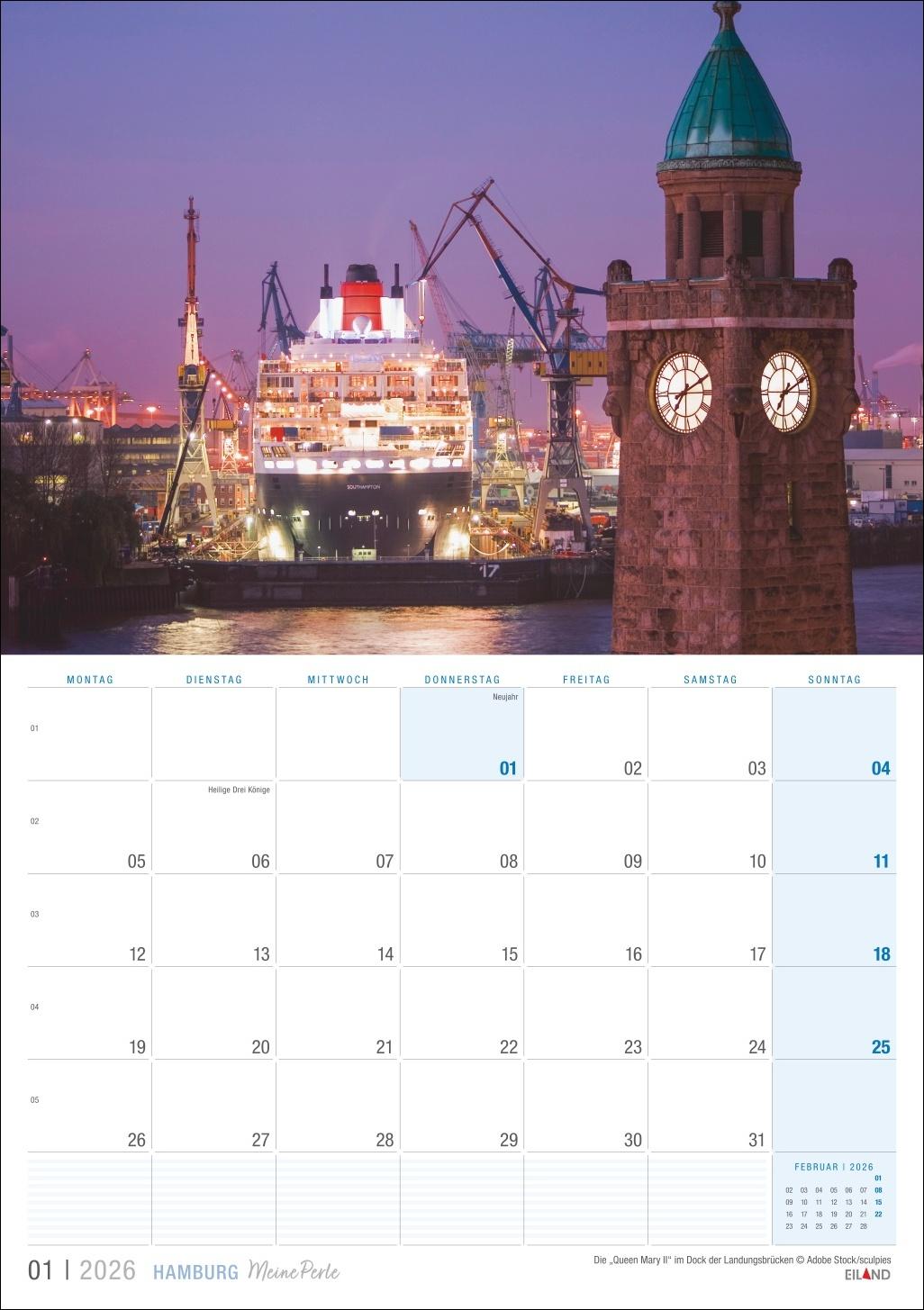 Bild: 9783964023902 | Hamburg ...meine Perle Kalender 2026 | Eiland | Kalender | 13 S.