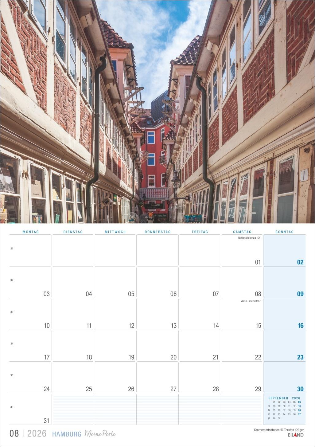 Bild: 9783964023902 | Hamburg ...meine Perle Kalender 2026 | Eiland | Kalender | 13 S.