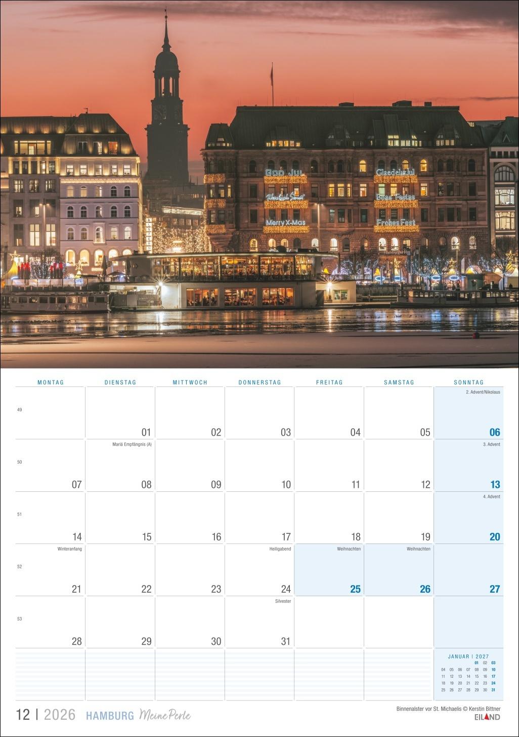 Bild: 9783964023902 | Hamburg ...meine Perle Kalender 2026 | Eiland | Kalender | 13 S.