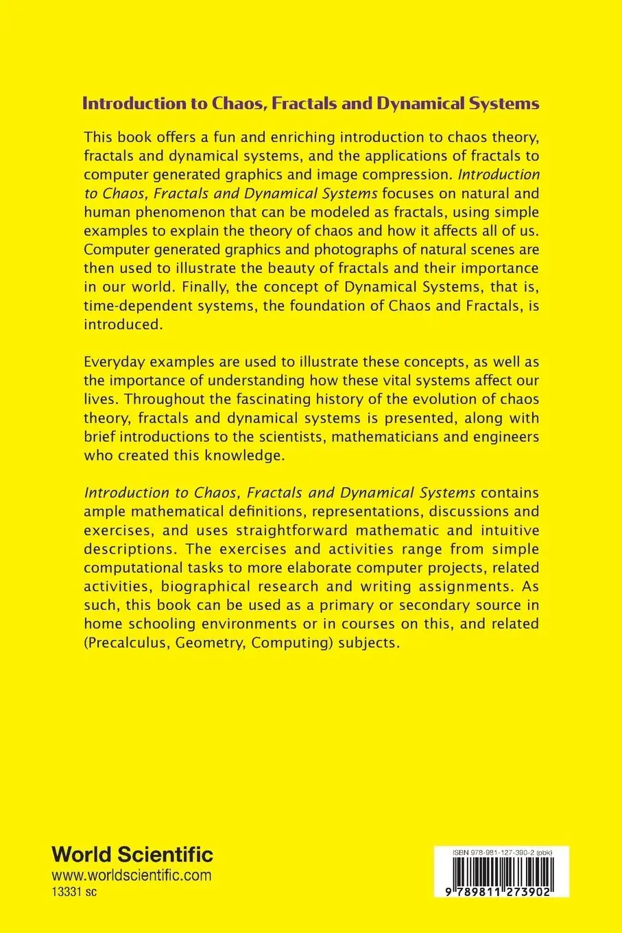 Rückseite: 9789811273902 | INTRODUCTION TO CHAOS, FRACTALS AND DYNAMICAL SYSTEMS | Laplante