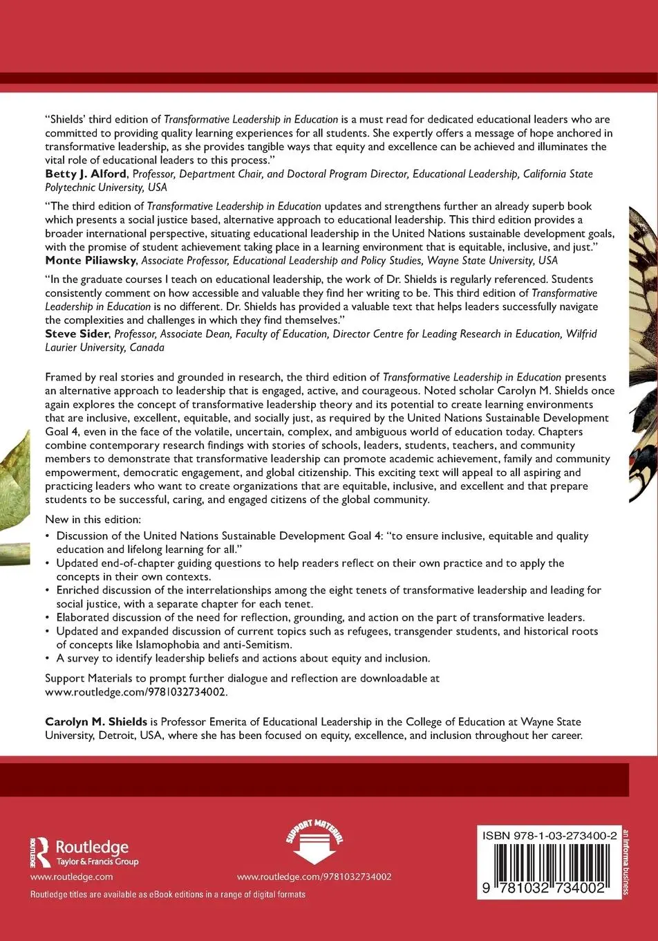 Rückseite: 9781032734002 | Transformative Leadership in Education | Carolyn M. Shields | Buch
