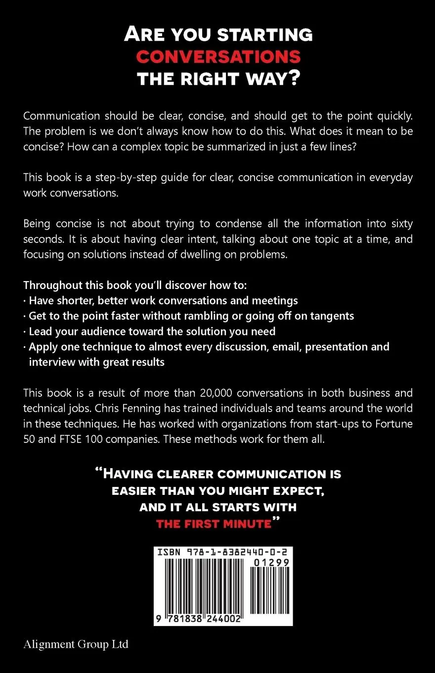Rückseite: 9781838244002 | The First Minute | How to start conversations that get results | Buch