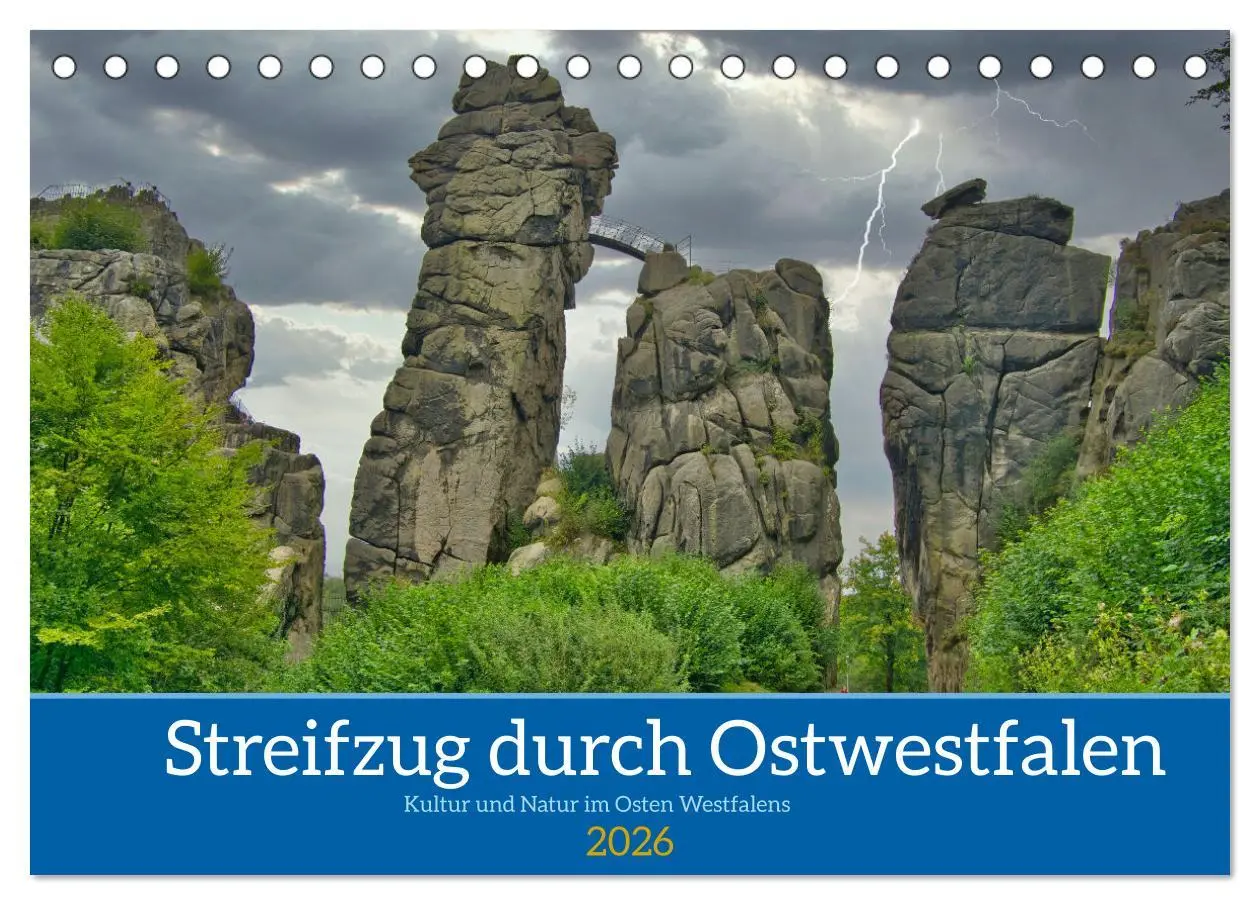 Cover: 9783457344002 | Streifzug durch Ostwestfalen (Tischkalender 2026 DIN A5 quer),...