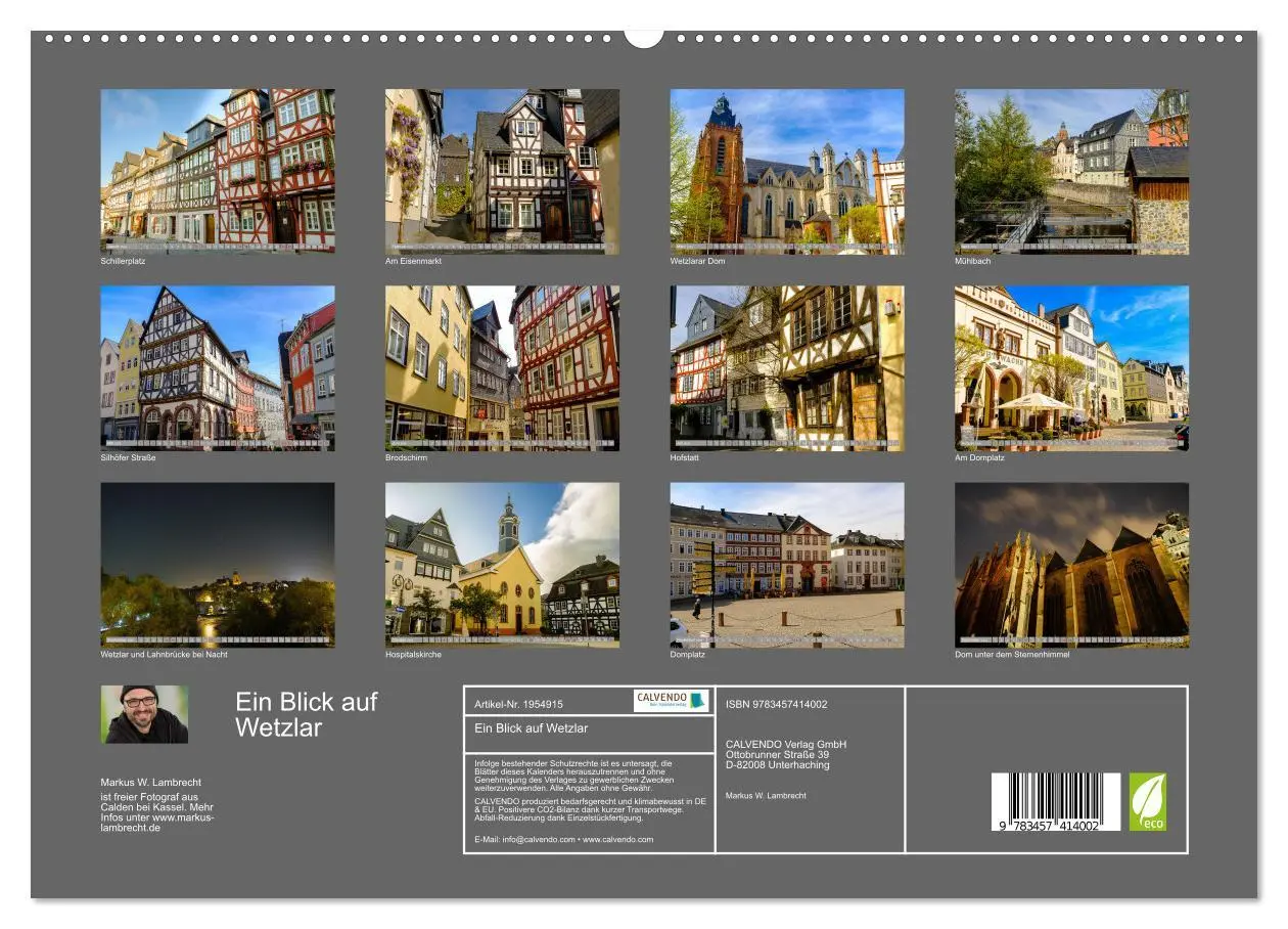 Bild: 9783457414002 | Ein Blick auf Wetzlar (hochwertiger Premium Wandkalender 2026 DIN...