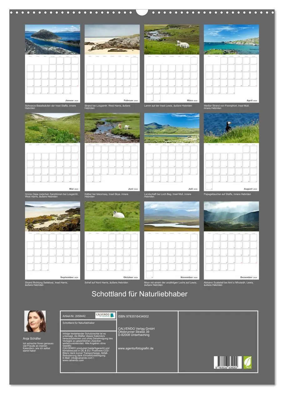 Bild: 9783516434002 | Schottland für Naturliebhaber (Wandkalender 2026 DIN A2 hoch),...