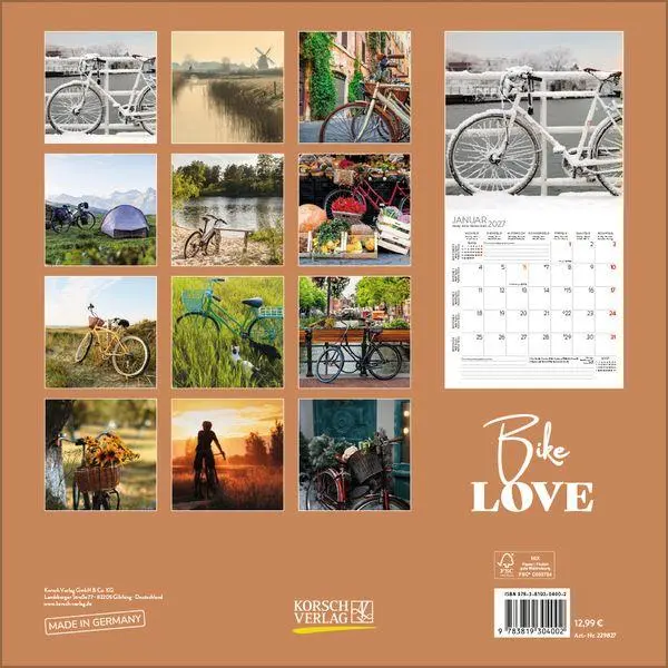 Bild: 9783819304002 | Bike Love 2027 | Verlag Korsch | Kalender | 13 S. | Deutsch | 2027
