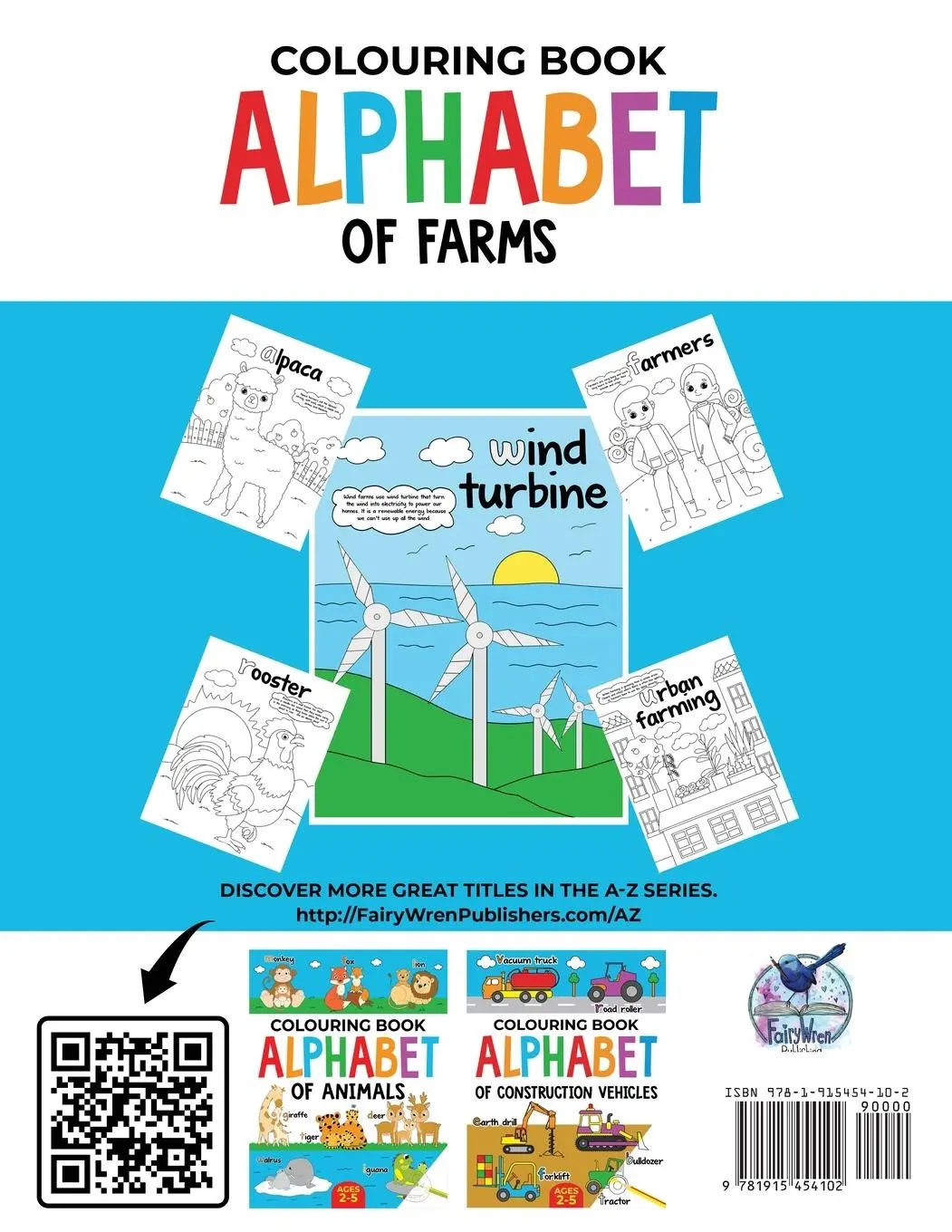 Rückseite: 9781915454102 | Farm Colouring Book for Children | Fairywren Publishing | Taschenbuch