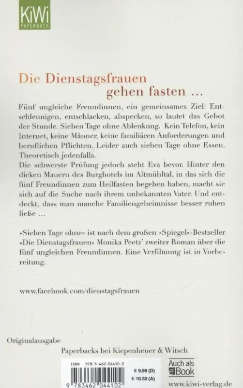 Rückseite: 9783462044102 | Sieben Tage ohne | Die Dienstagsfrauen gehen fasten | Monika Peetz
