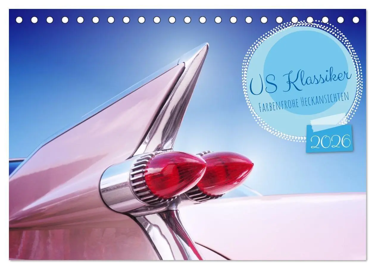 Cover: 9783516664102 | US Klassiker Farbenfrohe Heckansichten (Tischkalender 2026 DIN A5...