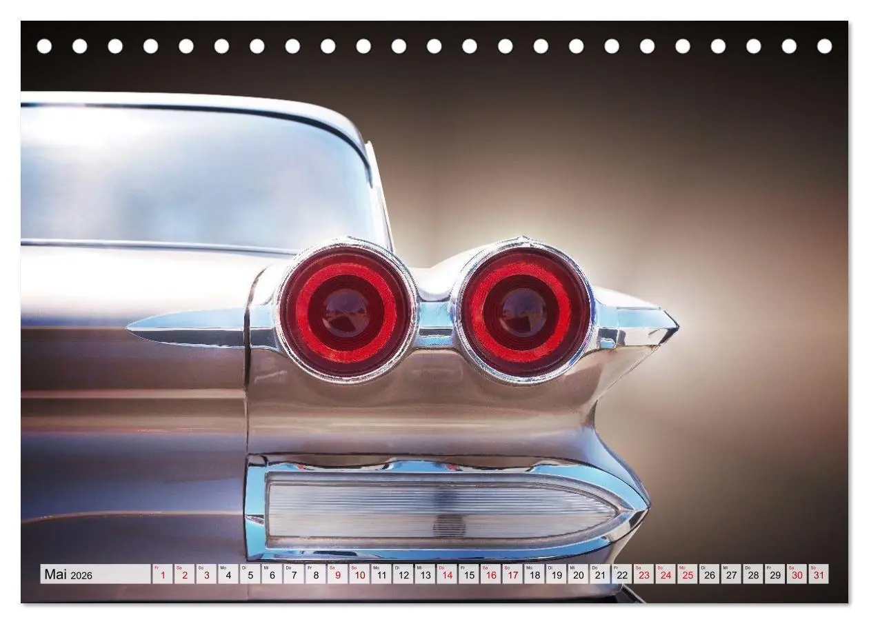 Bild: 9783516664102 | US Klassiker Farbenfrohe Heckansichten (Tischkalender 2026 DIN A5...