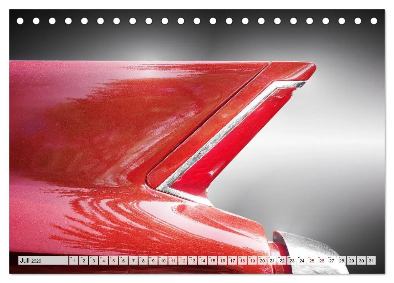 Bild: 9783516664102 | US Klassiker Farbenfrohe Heckansichten (Tischkalender 2026 DIN A5...